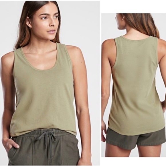 Athleta Tops - NWT Athleta Organic Daily Tank in Herb Olive Size L